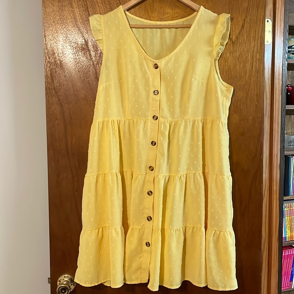 Yellow Button Down Dress